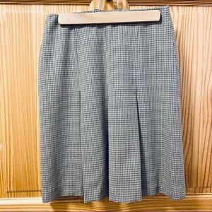 Petite Sophisticate tan plaid wool blend skirt 0P